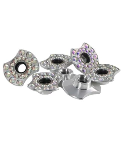 Ecrou Strassé Super Silver Cosmo, Kit De 8