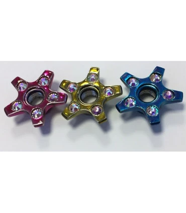 Ecrou Strassé Star Couleur, Kit De 8.