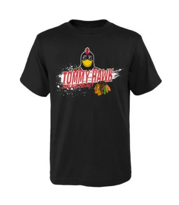 Tee Shirt Mascotte Chicago Blackhawks, Enfant