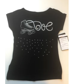 Tee Shirt IM 6513, Roller Artistique, NOIR